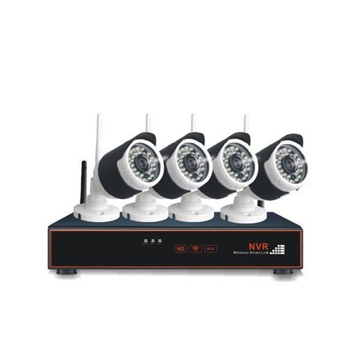 Беспроводной NVR комплект видеонаблюдения на 4 камеры 1.3Mp